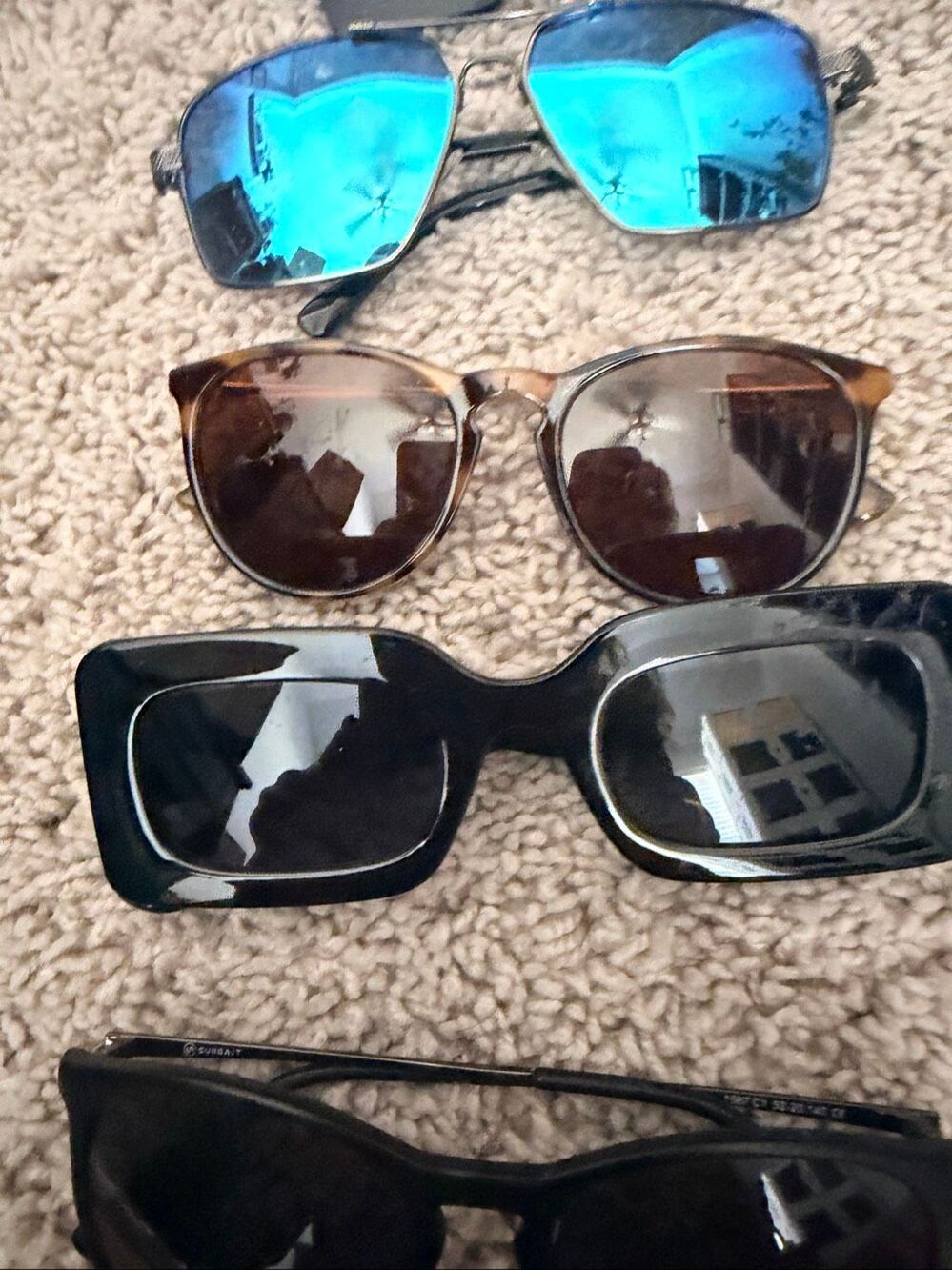 Lot 9 Womens Sunglasses Bulk Bundle Frame Oval Square Blue Mirror Lens Shades
